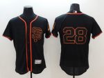 Giants #28 Buster Posey Black Flexbase Authentic Collection Alternate Stitched Jersey