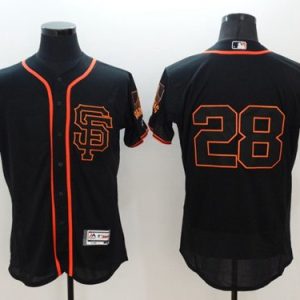 Giants #28 Buster Posey Black Flexbase Authentic Collection Alternate Stitched Jersey