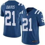 Colts #21 Vontae Davis Royal Blue Stitched Limited Rush Nike Jersey