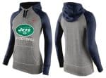 Nike New York Jets Performance Hoodie Grey Dark Blue