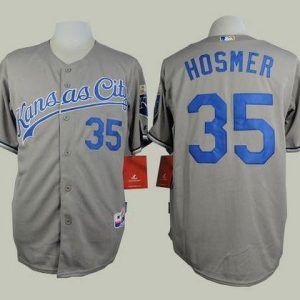 Royals #35 Eric Hosmer Grey Road Cool Base Stitched Jersey