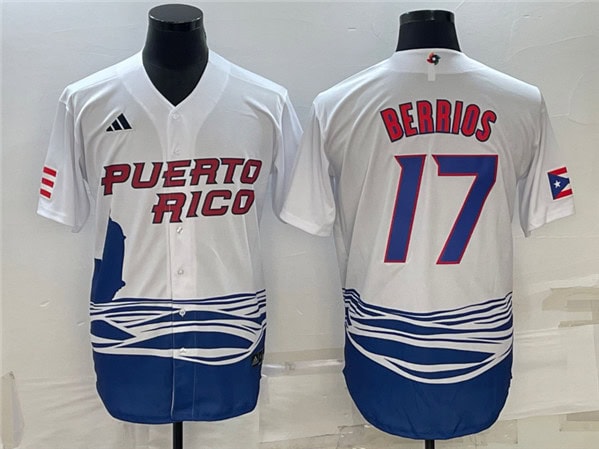Dominican Republic #17 Jos¨¦ Berr¨ªos 2023 White World Classic Stitched Jersey