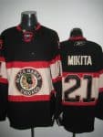 Blackhawks #21 Stan Mikita Stitched Black New Third Jersey