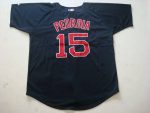 Red Sox #15 Dustin Pedroia Stitched Dark Blue Jersey