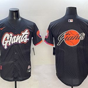 San Francisco Giants Team Big Logo Anthracite 2025 City Connect Limited Stitched Jersey
