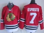 Blackhawks #7 Tony Esposito Red CCM Throwback Stitched Jersey