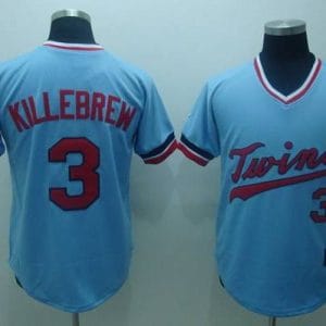 Mitchelland Ness Twins #3 Harmon Killebrew Stitched Light Blue Throwback Jersey
