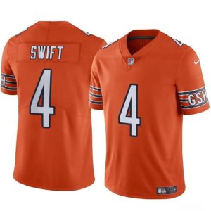 Chicago Bears #4 D¡¯Andre Swift Orange Vapor Stitched Jersey