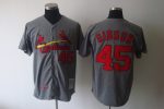 Mitchell And Ness 1967 Cardinals #45 Bob Gibson Grey Stitched Throwback Jersey