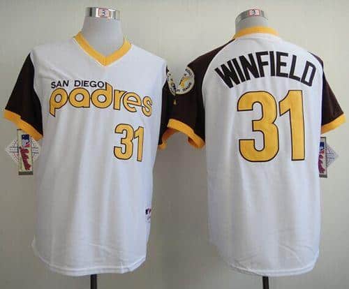 Padres #31 Dave Winfield White 1978 Turn Back The Clock Stitched Jersey