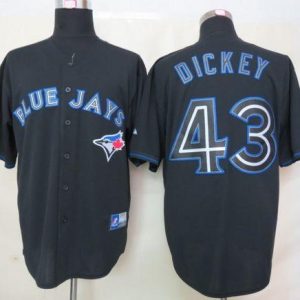 Blue Jays #43 R.A. Dickey Black Fashion Stitched Jersey