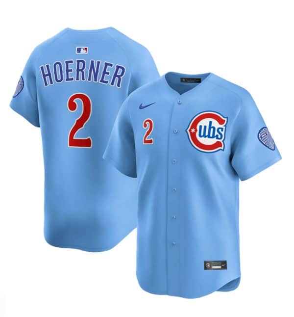 Chicago Cubs #2 Nico Hoerner Blue 2024 25 2nd Alternate Limited Stitched Jersey