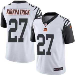 Bengals #27 Dre Kirkpatrick White Stitched Limited Rush Nike Jersey