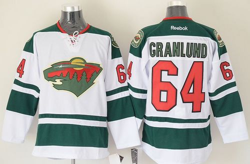 Wild #64 Mikael Granlund White Stitched Jersey