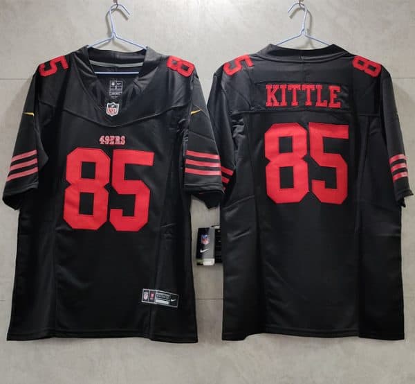 San Francisco 49ers #85 George Kittle Black 2023 F.U.S.E. Vapor Untouchable Limited Stitched Jersey