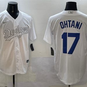 Los Angeles Dodgers #17 Shohei Ohtani White Fashion Cool Base Stitched Jersey