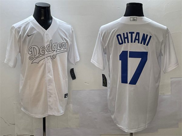 Los Angeles Dodgers #17 Shohei Ohtani White Fashion Cool Base Stitched Jersey