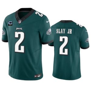 Philadelphia Eagles #2 Darius Slay JR Green 2023 F.U.S.E. With 2-Star C Patch Vapor Untouchable Limited Stitched Jersey