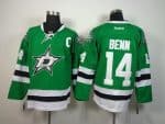 Stars #14 Jamie Benn Green Home Stitched Jersey