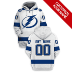 Tampa Bay Lightning Custom White Pullover Hoodie