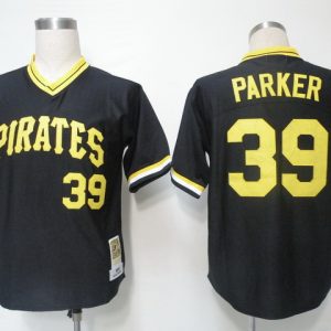 Mitchell And Ness Pirates #39 Dave Parker Black Throwback Stitched Jersey