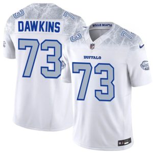 Buffalo Bills #73 Dion Dawkins White 2025 F.U.S.E. ¡°Rivalries¡± Vapor Limited Football Stitched Jersey
