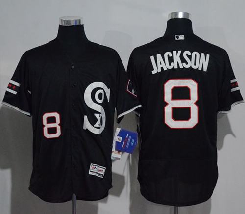 White Sox #8 Bo Jackson Black New Flexbase Authentic Collection Stitched Jersey