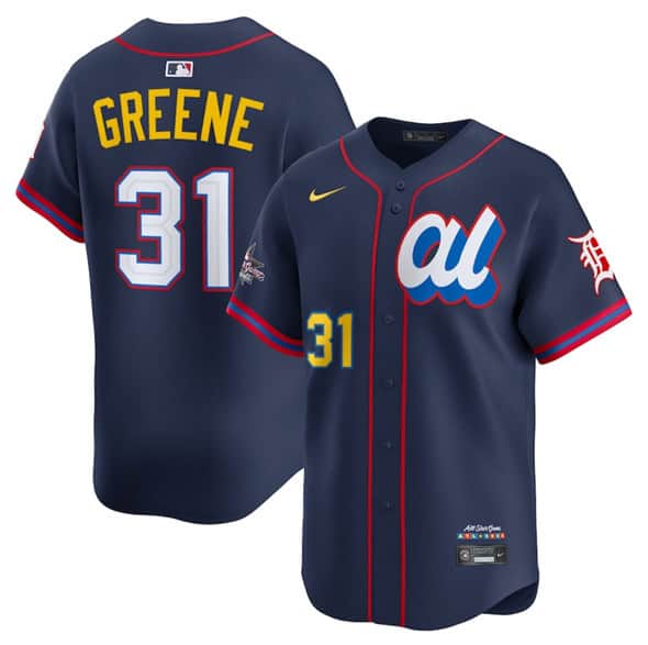 American League #31 Riley Greene Navy 2025 All-Star Edition Limited Stitched Jersey