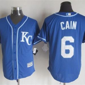Royals #6 Lorenzo Cain Blue Alternate 2 New Cool Base Stitched Jersey