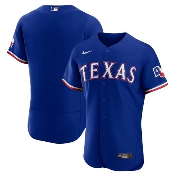 Texas Rangers Blank Royal Flex Base Stittched Jersey