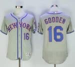 Mets #16 Dwight Gooden Grey Flexbase Authentic Collection Stitched Jersey