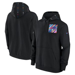 Buffalo Bills Black 2023 Crucial Catch Club Pullover Hoodie