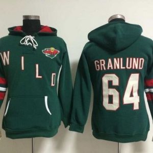 Minnesota Wild #64 Mikael Granlund Green Old Time Heidi NHL Hoodie