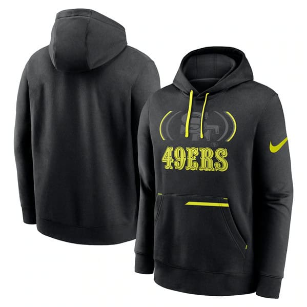 San Francisco 49ers Black Volt Pullover Hoodie