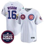 Chicago Cubs #16 Patrick Wisdom White 2025 Tokyo Series Limited Stitched Jersey