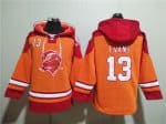 Tampa Bay Buccaneers #13 Mike Evans Orange Red Ageless Must-Have Lace-Up Pullover Hoodie