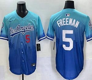 Los Angeles Dodgers #5 Freddie Freeman Blue 2025 City Connect Limited Stitched Jersey