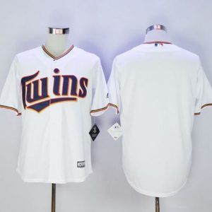 Twins Blank New White Cool Base Stitched Jersey