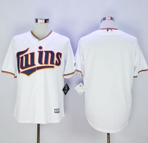 Twins Blank New White Cool Base Stitched Jersey