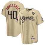 Arizona Diamondbacks #40 Madison Bumgarner Gold 2023 World Series City Connect Cool Base Stitched Jersey