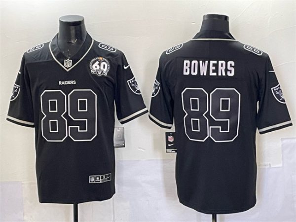Las Vegas Raiders #89 Brock Bowers Black Shadow Vapor Limited Stitched Jersey