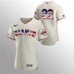 San Francisco Giants Cream #22 Will Clark 2020 Stars Stripes Flex Base Stitched Jersey