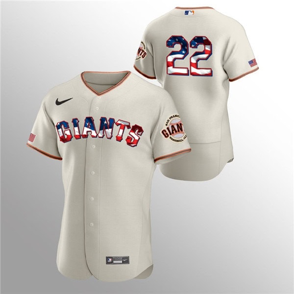 San Francisco Giants Cream #22 Will Clark 2020 Stars Stripes Flex Base Stitched Jersey