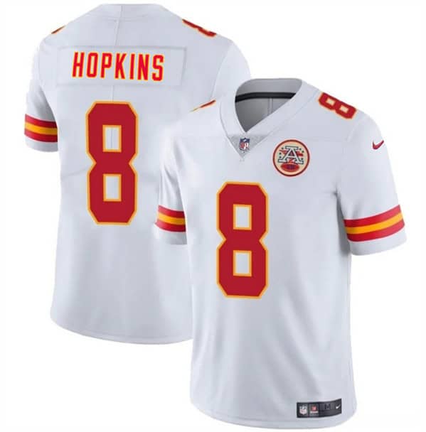 Kansas City Chiefs #8 DeAndre Hopkins White Vapor Untouchable Limited Stitched Jersey