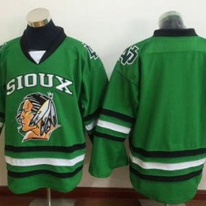 Blackhawks Blank Green Sioux Stitched Jersey