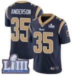 Los Angeles Rams #35 C.J. Anderson Navy Blue Super Bowl LIII Vapor Untouchable Limited Stitched Jersey