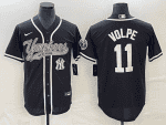 New York Yankees #11 Anthony Volpe Black With Patch Cool Base Stitched Jersey