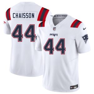 New England Patriots #44 K'Lavon Chaisson White 2025 F.U.S.E. Vapor Limited Stitched Jersey