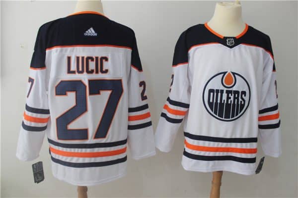 Edmonton Oilers #27 Milan Lucic White Stitched Adidas Jersey