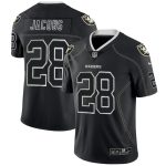 Raiders #28 Josh Jacobs Black Lights Out Color Rush Limited Stitched Jersey